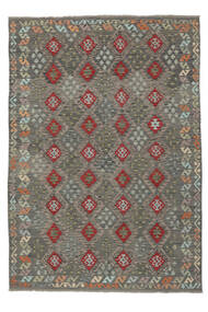 209X294 Tappeto Orientale Kilim Afghan Old Style Giallo Scuro/Nero (Lana, Afghanistan) Carpetvista