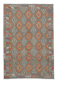 絨毯 オリエンタル キリム アフガン オールド スタイル 202X297 茶色/ダークイエロー (ウール, アフガニスタン)