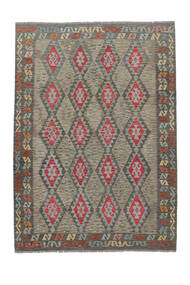 210X288 絨毯 オリエンタル キリム アフガン オールド スタイル ダークイエロー/茶色 (ウール, アフガニスタン) Carpetvista