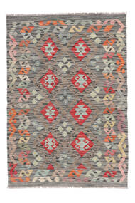  Orientalsk Kelim Afghan Old Style Teppe 104X146 Brun/Mørk Grå Ull, Afghanistan Carpetvista