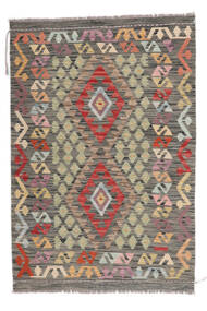  Kilim Afghan Old Style Tappeto 97X144 Di Lana Marrone/Nero Piccolo Carpetvista