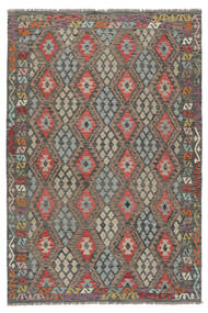  Kilim Afghan Old Style Rug 200X300 Brown/Black Carpetvista