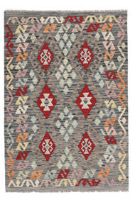  108X153 Kelim Afghan Old Style Vloerkleed Bruin/Donker Geel Afghanistan Carpetvista