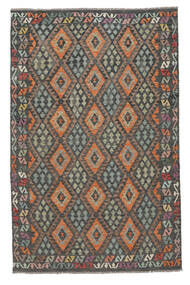 196X301 Kilim Afghan Old Style Rug Oriental Brown/Black (Wool, Afghanistan) Carpetvista