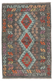  102X152 Kelim Afghan Old Style Teppe Brun/Svart Afghanistan Carpetvista