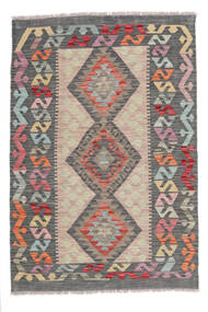  Kelim Afghan Old Style Matot 100X148 Ruskea/Tummanharmaa Carpetvista