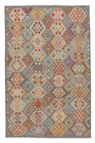 200X305 Kelim Afghan Old Style Matot Matto Itämainen Tummankeltainen/Tummanpunainen (Villa, Afganistan) Carpetvista