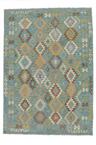  Kelim Afghan Old Style Matot 178X250 Vihreä/Tummankeltainen Carpetvista