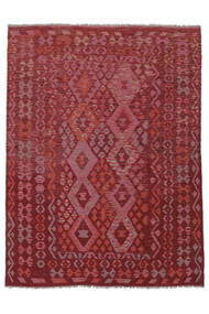  170X240 Kelim Afghan Old Style Vloerkleed Donkerrood Afghanistan Carpetvista