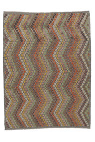 Kelim Afghan Old Stil Teppich 219X286 Braun/Dunkelgelb Wolle, Afghanistan Carpetvista