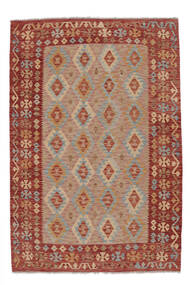 174X255 Tapis D'orient Kilim Afghan Old Style Marron/Rouge Foncé (Laine, Afghanistan) Carpetvista