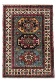Kazak Fine Rug 99X143 Black/Dark Red Wool, Afghanistan Carpetvista