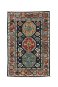 Kazak Fine Teppich 118X183 Schwarz/Braun Wolle, Afghanistan Carpetvista