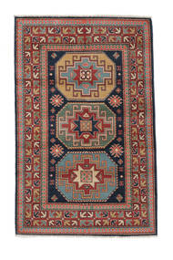 112X179 Tapete Kazak Fine Oriental Vermelho Escuro/Preto (Lã, Afeganistão) Carpetvista