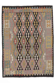 166X226 Kelim Afghan Old Style Vloerkleed Oosters Bruin/Zwart (Wol, Afghanistan) Carpetvista