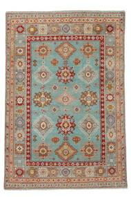  Orientalsk Kazak Fine Teppe 119X178 Grønn/Brun Ull, Afghanistan Carpetvista