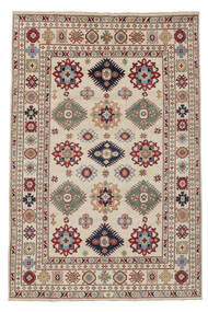 202X302 Kazak Fine Teppich Orientalischer Braun/Gelb (Wolle, Afghanistan) Carpetvista