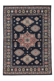 165X241 Tapete Kazak Fine Oriental Preto/Vermelho Escuro (Lã, Afeganistão) Carpetvista