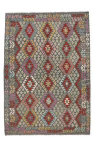 185X256 Kelim Afghan Old Style Tæppe Orientalsk Brun/Mørkegul (Uld, Afghanistan) Carpetvista