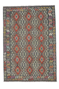 179X255 Kelim Afghan Old Style Matta Orientalisk Brun/Mörkgul (Ull, Afghanistan) Carpetvista