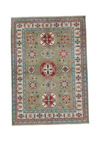 Kazak Fine Rug 173X242 Brown/Dark Green Wool, Afghanistan Carpetvista