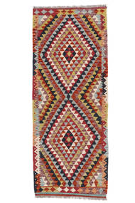 Tappeto Kilim Afghan Old Style 83X209 Rosso Scuro/Marrone (Lana, Afghanistan)
