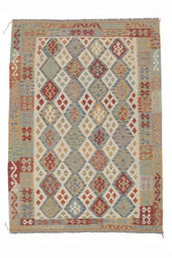  Kelim Afghan Old Stil Teppich 181X244 Braun/Dunkelgelb Carpetvista