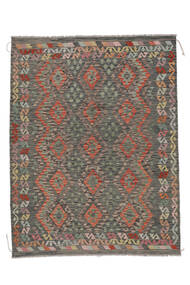 絨毯 オリエンタル キリム アフガン オールド スタイル 187X240 茶色/ブラック (ウール, アフガニスタン)