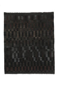 161X194 Tapis Kilim Ariana Moderne Noir (Laine, Afghanistan) Carpetvista