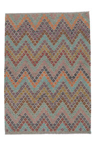 174X244 Kelim Afghan Old Style Matot Matto Itämainen Ruskea/Tummanpunainen (Villa, Afganistan) Carpetvista