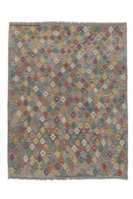 絨毯 オリエンタル キリム アフガン オールド スタイル 152X196 茶色/ダークグリーン (ウール, アフガニスタン)