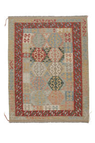  Orientalsk Kelim Afghan Old Style Teppe 153X197 Brun/Mørk Rød Ull, Afghanistan Carpetvista