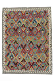 183X245 Kelim Afghan Old Style Tæppe Orientalsk Brun/Mørkegrå (Uld, Afghanistan) Carpetvista