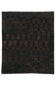 162X186 Tapis Kilim Ariana Moderne Noir (Laine, Afghanistan) Carpetvista