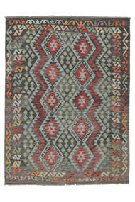 Kilim Afghan Old Style Tapis 155X203 De Laine Vert/Noir Petit Carpetvista