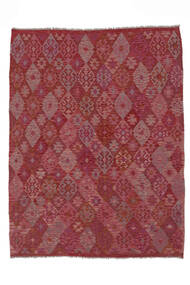184X245 Kelim Afghan Old Style Teppe Orientalsk Mørk Rød (Ull, Afghanistan) Carpetvista