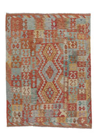  Orientalsk Kelim Afghan Old Style Teppe 148X202 Brun/Mørk Rød Ull, Afghanistan Carpetvista