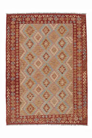  Oriental Kilim Afghan Old Style Rug 170X240 Brown/Dark Red Wool, Afghanistan Carpetvista