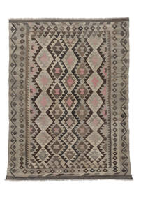 Kilim Afghan Old Style Rug 147X204 Brown/Black Wool, Afghanistan Carpetvista