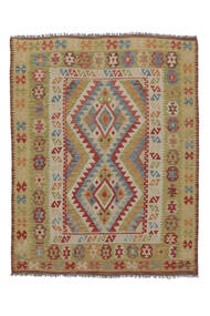  Oriental Kilim Afghan Old Style Rug 155X189 Brown/Dark Yellow Wool, Afghanistan Carpetvista