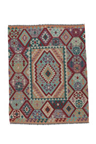  Kelim Afghan Old Style Matot 150X200 Ruskea/Tummanpunainen Carpetvista