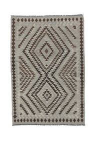 131X194 絨毯 キリム アフガン オールド スタイル オリエンタル ダークイエロー/ブラック (ウール, アフガニスタン) Carpetvista