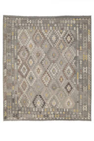 Kilim Afghan Old Style Rug 249X295 Brown/Dark Grey Wool, Afghanistan Carpetvista