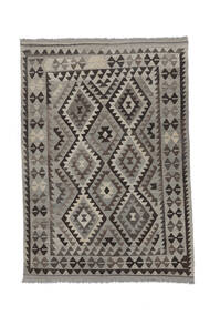 Kilim Afghan Old Style Rug 141X208 Brown/Black Wool, Afghanistan Carpetvista