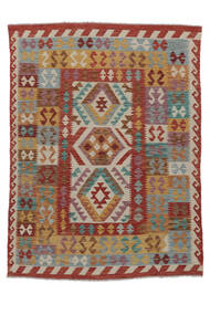 Kelim Afghan Old Stil Teppich 159X200 Dunkelrot/Braun Wolle, Afghanistan Carpetvista
