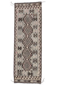 Kelim Afghan Old Stil Teppich 68X198 Läufer Braun/Schwarz Wolle, Afghanistan Carpetvista