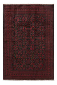 198X296 絨毯 オリエンタル アフガン Khal Mohammadi ブラック/ダークレッド (ウール, アフガニスタン) Carpetvista