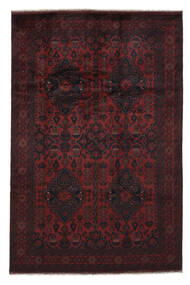 199X302 Alfombra Oriental Afghan Khal Mohammadi Negro/Rojo Oscuro (Lana, Afganistán) Carpetvista
