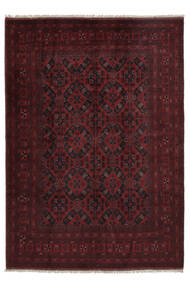 206X292 絨毯 オリエンタル アフガン Khal Mohammadi ブラック/ダークレッド (ウール, アフガニスタン) Carpetvista