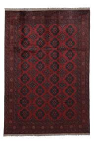  200X292 Afghan Khal Mohammadi Rug Black/Dark Red Afghanistan Carpetvista